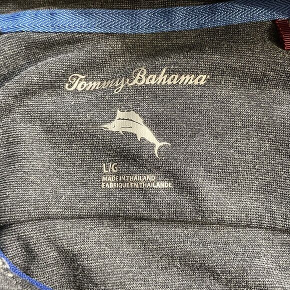 Tommy Bahama Sweater Firewall Core Half Zip Pullover Charcoal Size L - Picture 3 of 7